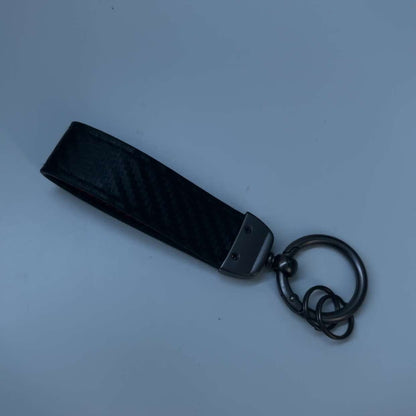For KAWASAKI Ninja 400 1000 ZX 4R ZX 6R ZX 10R Accessories Black/Carbon Texture Motorcycle High Quality Leather Keychain Keyring